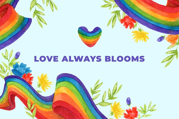 Free vector love always blooms background