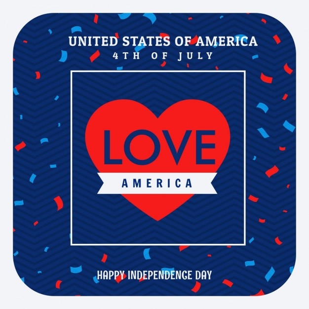 Free vector love america celebration background