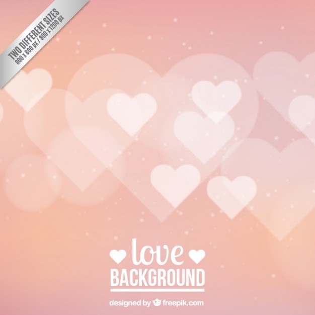 Free vector love background in bokeh style