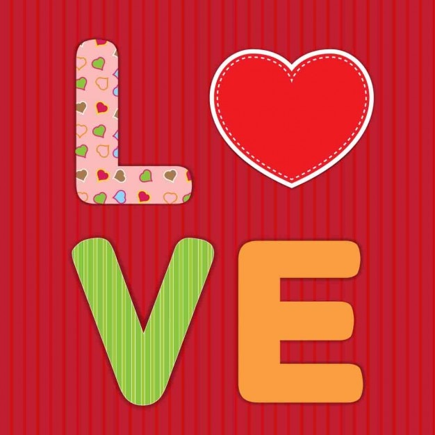 Free vector love background for valentine