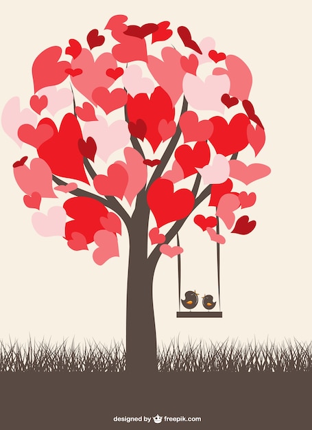 Love Tree Heart Leaves Stock Vector (Royalty Free), 48% OFF