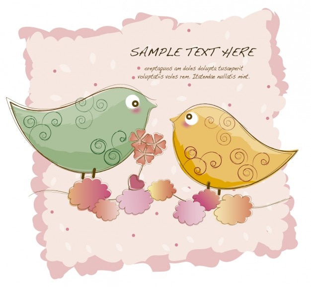 Free vector love birds