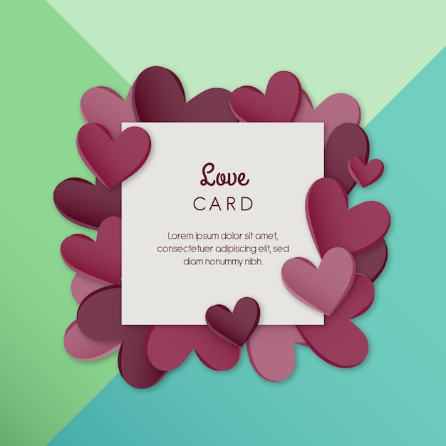 Free vector love card