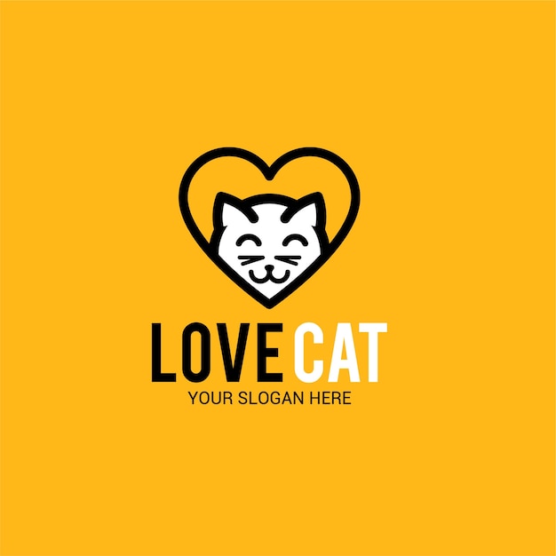 Download Free Love Cat Logo Premium Vector Use our free logo maker to create a logo and build your brand. Put your logo on business cards, promotional products, or your website for brand visibility.