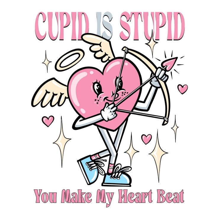무료 Vector 러브 쿠피드 (love cupid) 가 을 들고 있는 티셔츠 디자인