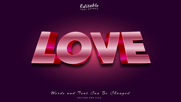 Love editable text effect free font