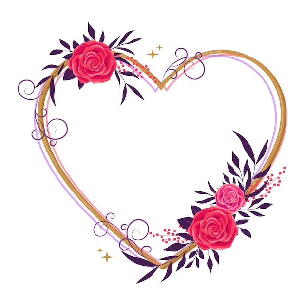 Love frame design illustration