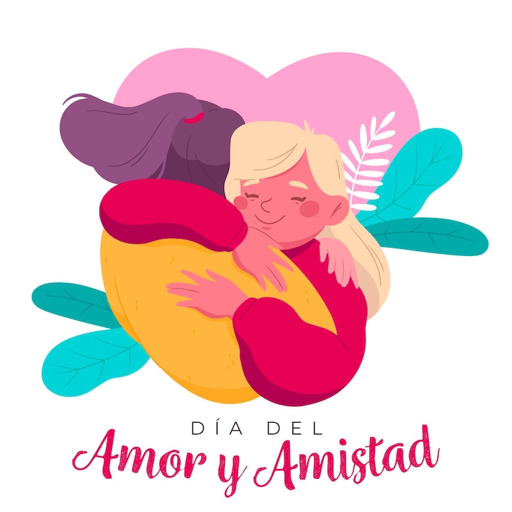 Free Vector love and friendship day