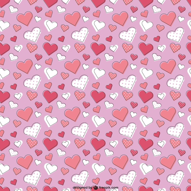 Free vector love hearts pattern