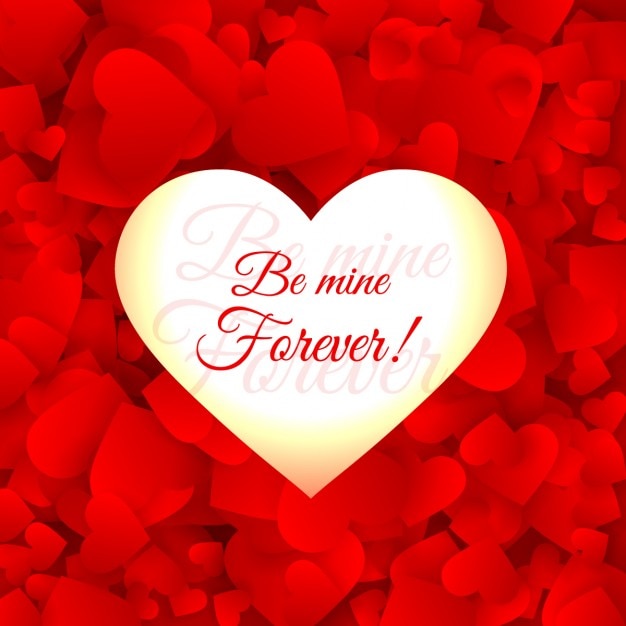 Free vector love hearts red background