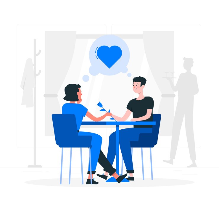 Free Vector in love illustration concept