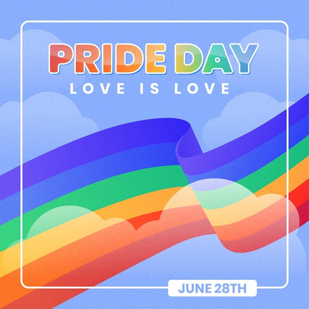 Free vector love is love pride day flag