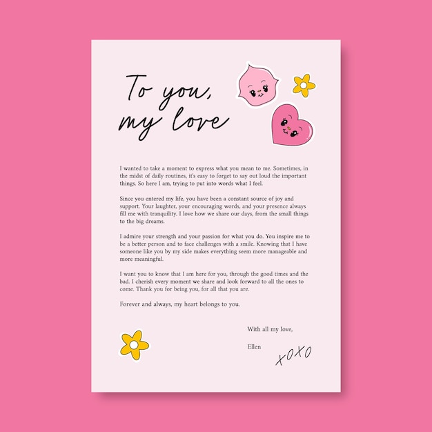 Love  letterhead template