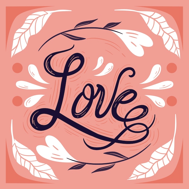 Love lettering concept