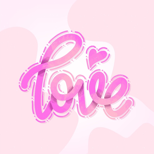 Free vector love lettering gradient design