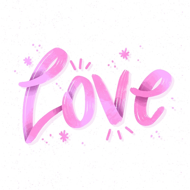 Love lettering gradient style