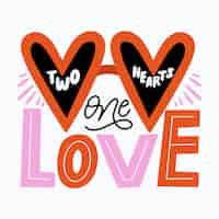 Free vector love lettering message concept