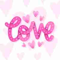 Free vector love lettering pink style