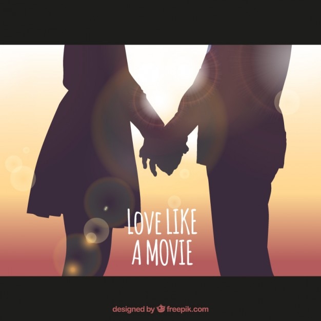 Free vector love like a movie