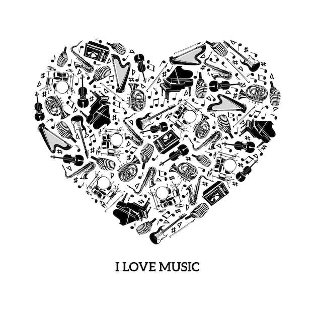 Love music concept