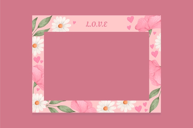 Free vector love photo frame design