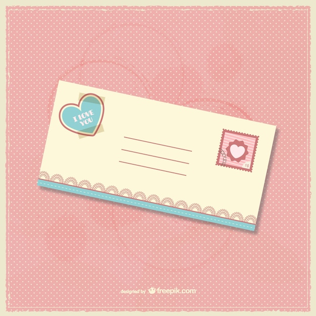 Free vector love postcard