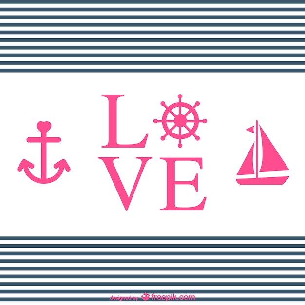 Amore tipografia design nautico