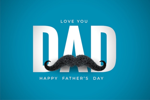 Free vector love you dad message for father's day wishes