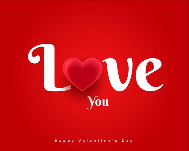 Love you message for valentines day