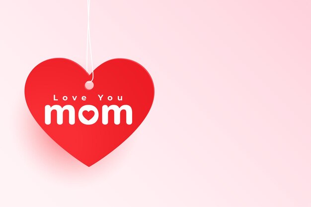 Люблю тебя, мама, сердечко на день матери
