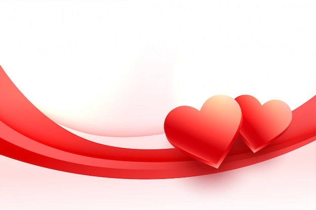 Lovely 3d hearts background for valentines day