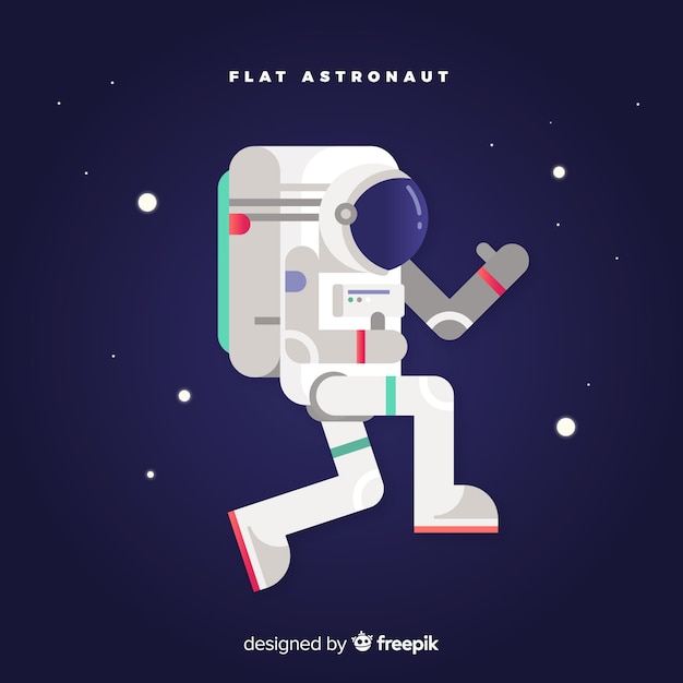 Free vector lovely astronaut design