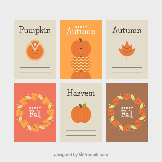 Lovely autumn card collection