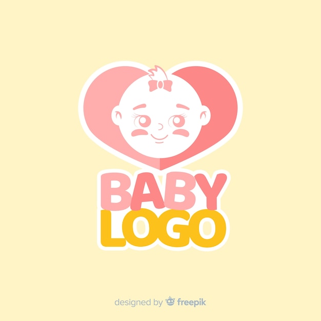 Lovely baby shop logo template with modern style