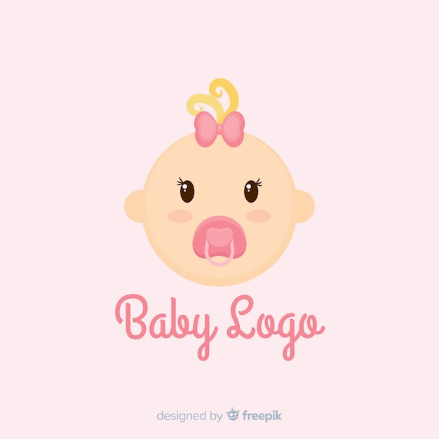 Free vector lovely baby shop logo template with modern style