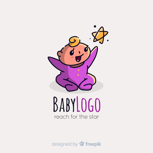 Free vector lovely baby shop logo template with modern style