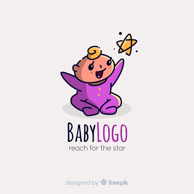 Lovely baby shop logo template with modern style