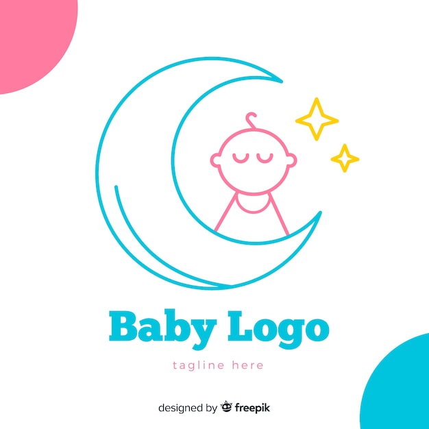 Lovely baby shop logo template