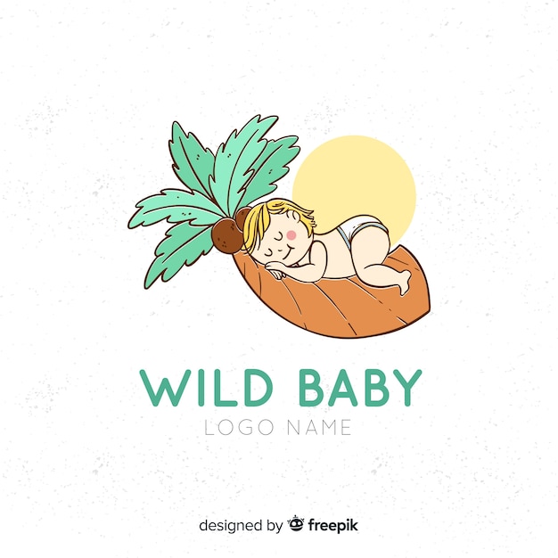 Free vector lovely baby shop logo template