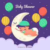 Free vector lovely baby shower background