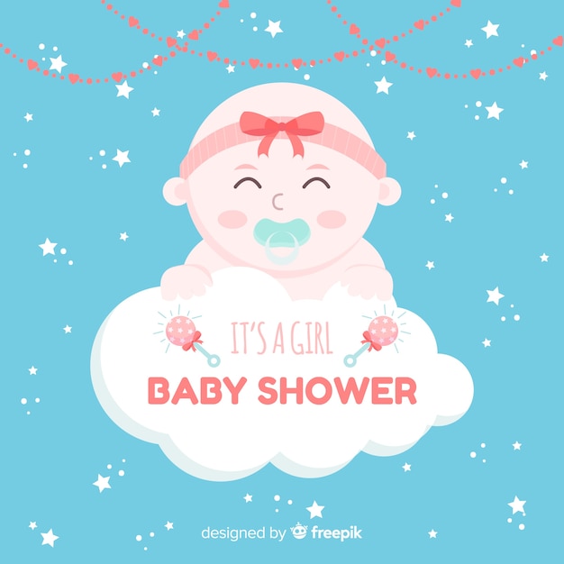 Vettore gratuito bel design per la baby shower