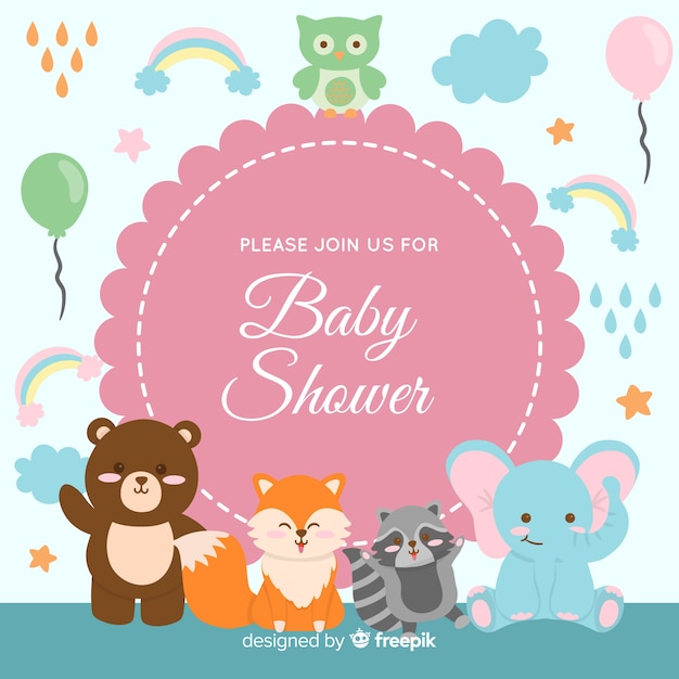 Free vector lovely baby shower design