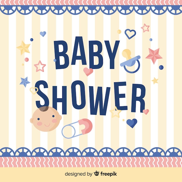 Vettore gratuito bel design per la baby shower