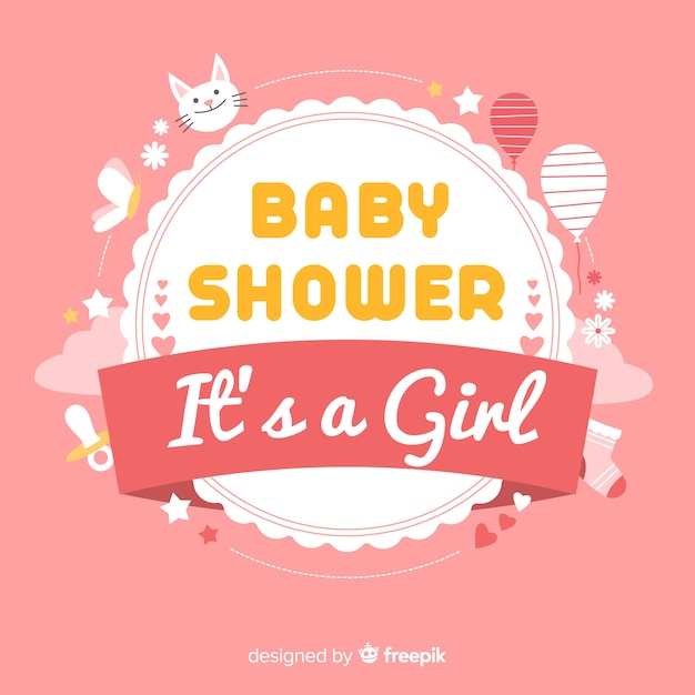 Free vector lovely baby shower design