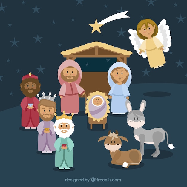 Lovely background of nativity scene