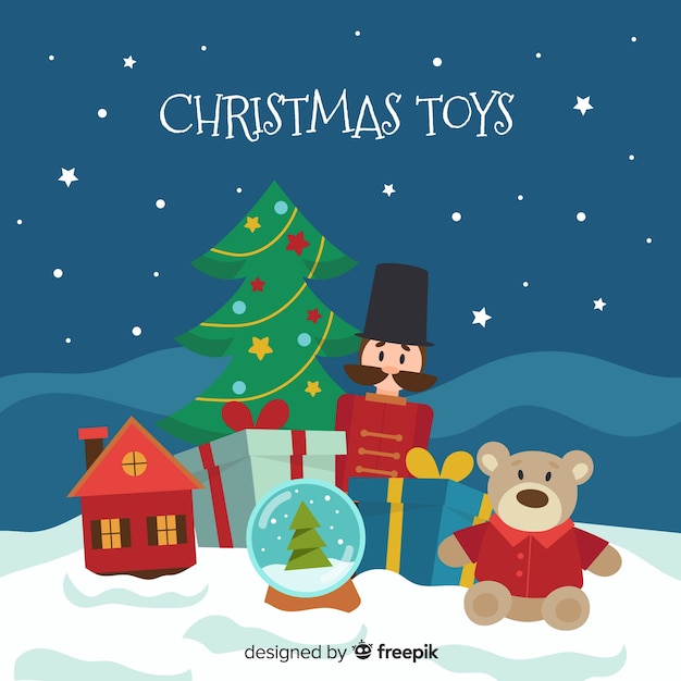 Lovely background with christmas toys