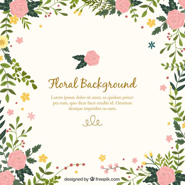 Lovely background with flat roses