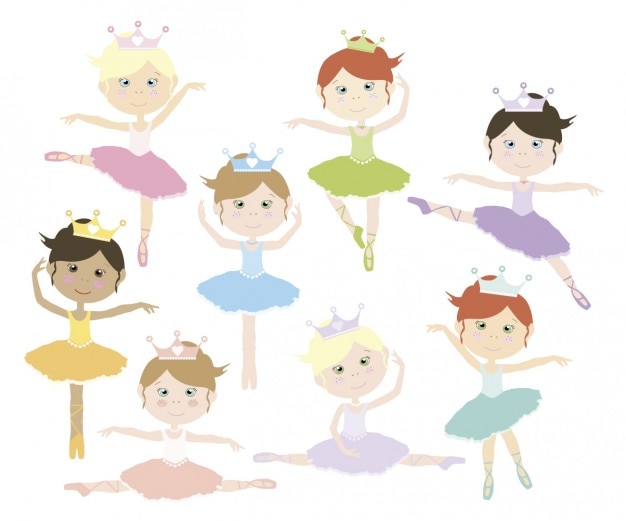 Free Vector lovely ballerinas