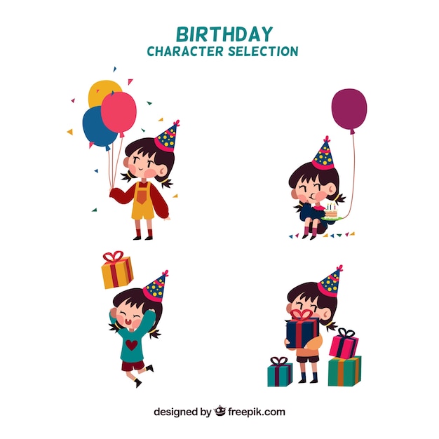 Lovely birthday composition with modern style