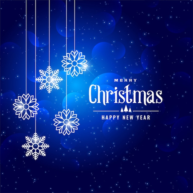 Free vector lovely blue christmas winter style snowflakes background